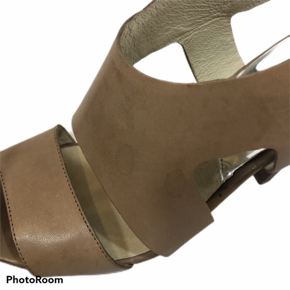 Michael Kors Beige Leather Open Tow Sandals 9.5 - Picture 3 of 8